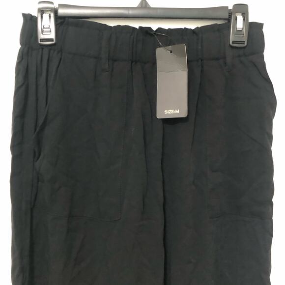 Shinestar Women's Pants Elastic Waist Pockets Regular Fit Black Size Medium NWT - Picture 5 of 9